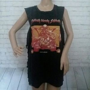 NWT TopShop Black Sabbath Band Distressed Tank 8
